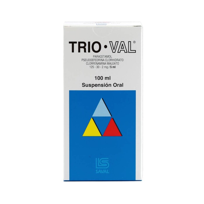 TRIO-VAL SUSP. FRASCO X 100 ML. única