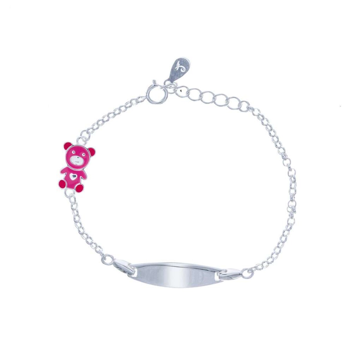 Pulsera de identidad de plata 925 - Osito 