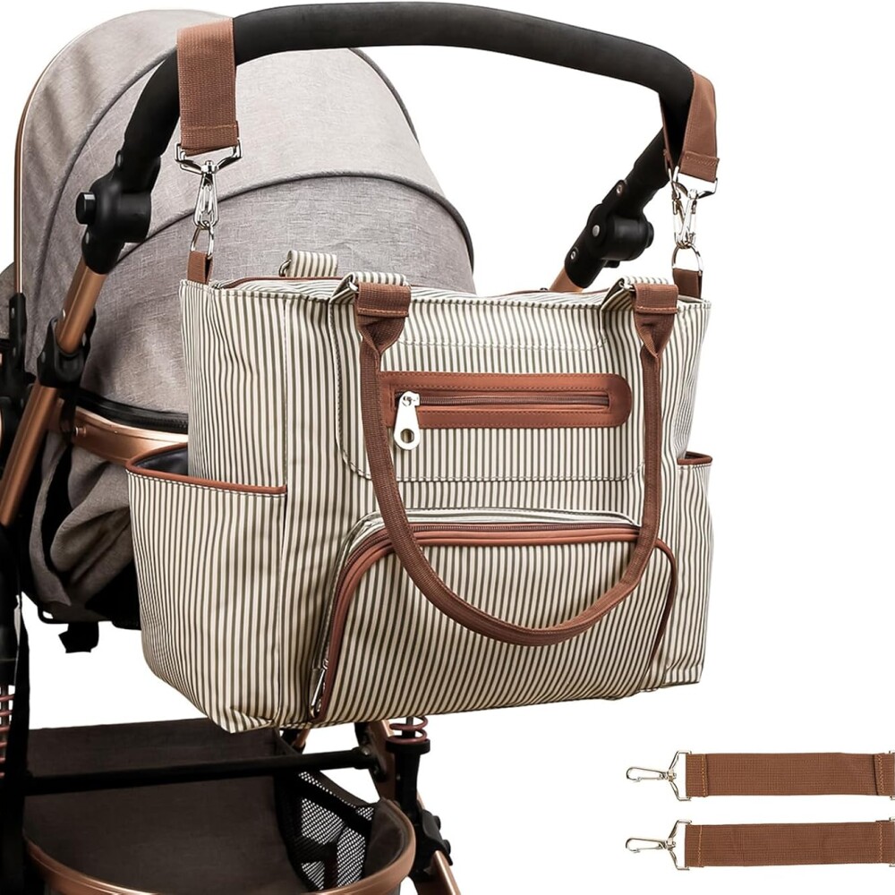 Bolso maternal striped con accesorios Bolso maternal striped con accesorios