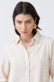 Camisa fantasía beige