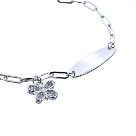 Pulsera de identidad en plata 925, MARIPOSA. Pulsera de identidad en plata 925, MARIPOSA.