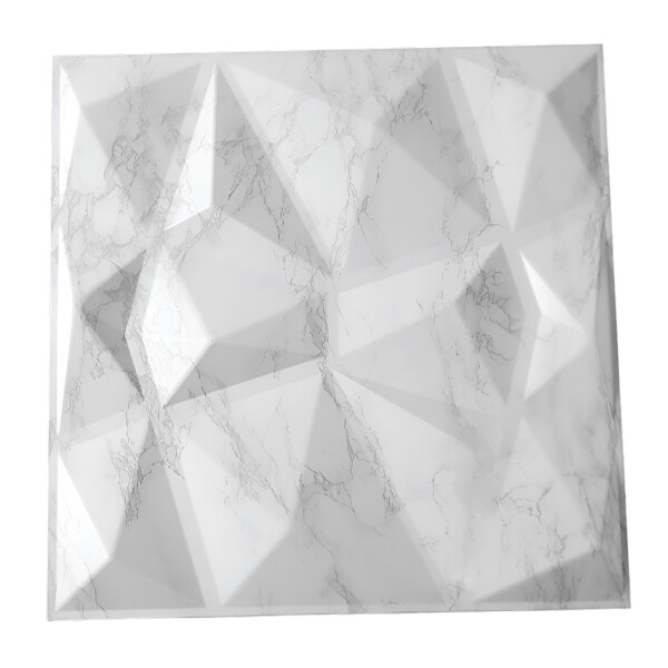 Revestimiento de Pared Panel 3D PVC 50x50 Cm Marmol Claro Diseño Marmol Claro