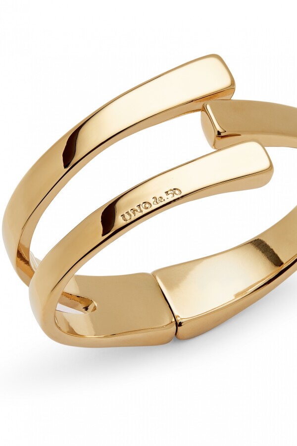 PULSERA RIGIDA DE ALEACIÓN DE METALES BAÑADA EN ORO DE 18K Pulsera