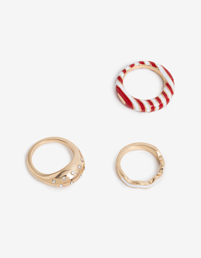 Sets Anillos Lucky charm Sets Anillos Lucky Charms - Combinacion Multicolor
