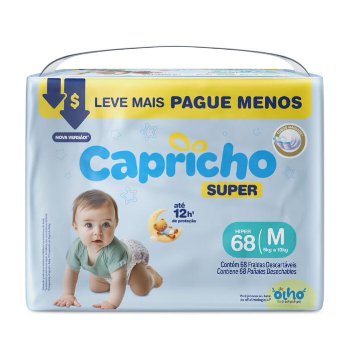 CAPRICHO PAÑAL SUPER MED PAQ X 68 única