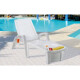 Set x2 reposera sole para jardin con posiciones BLANCO