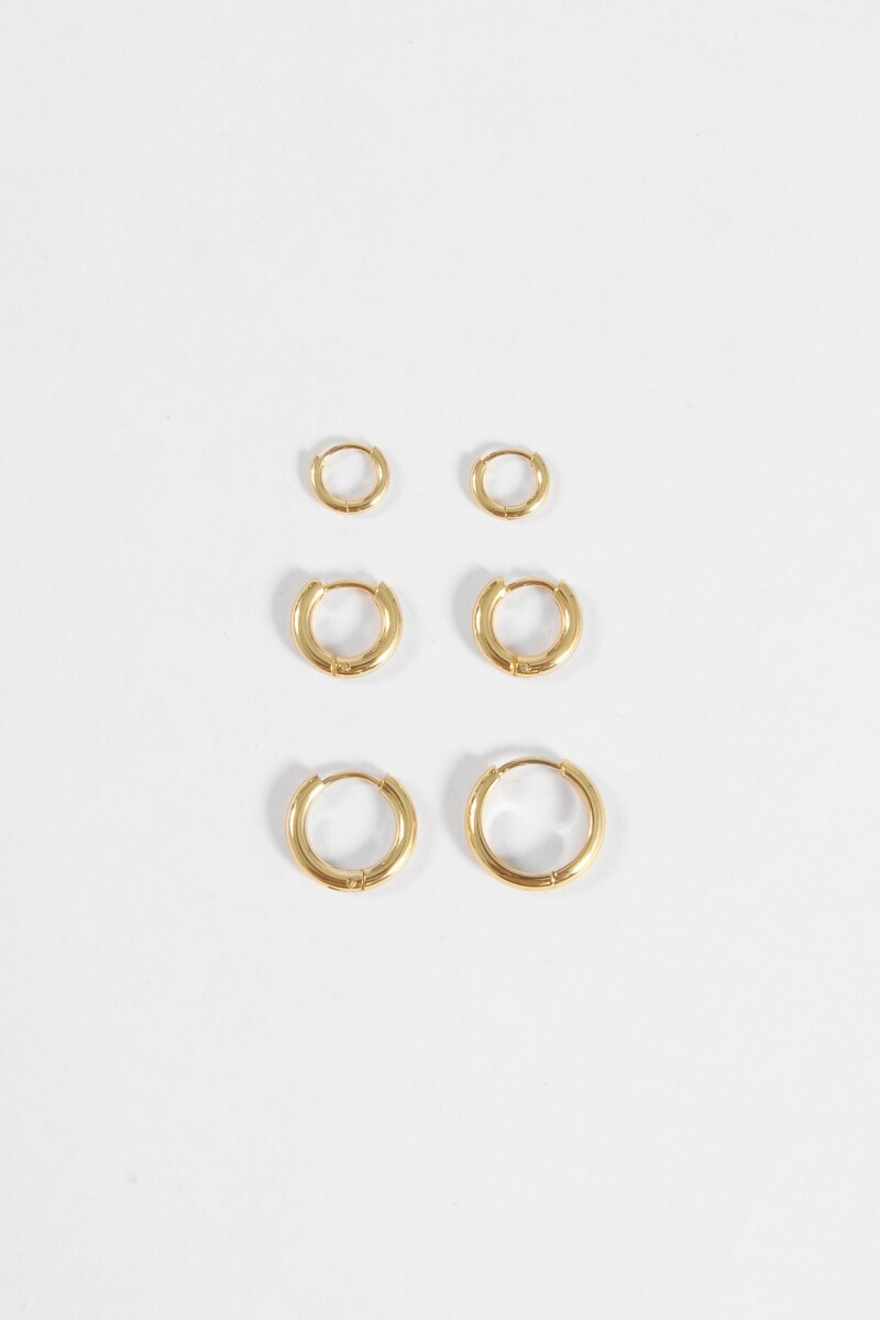 Set aros acero dorado