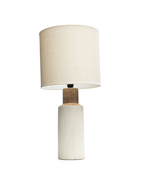 LAMPARA PORCELANA SIMIL MADERA D28x52CM BLANCO LAMPARA PORCELANA SIMIL MADERA D28x52CM BLANCO