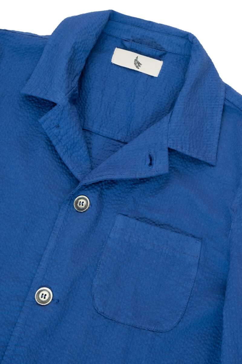 SEERSUCKER JACKET Blue
