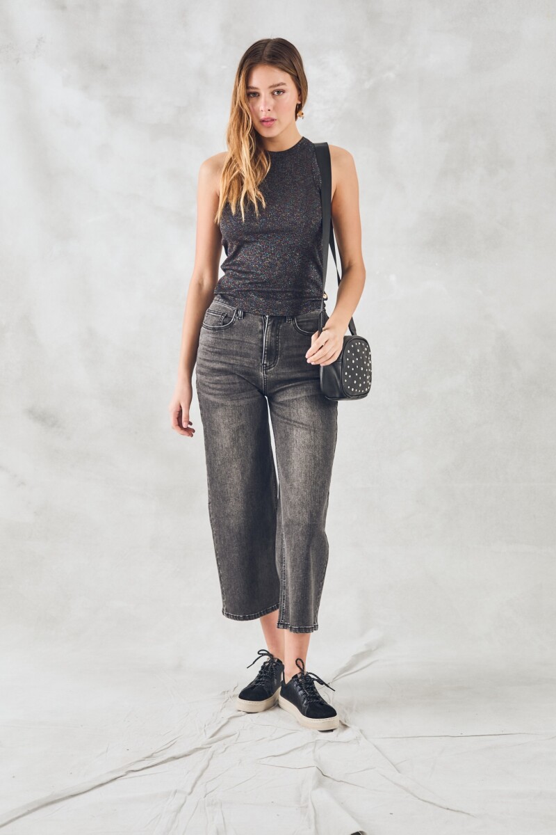 Musculosa Lurex Negro