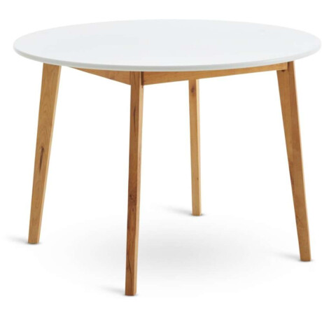 Mesa De Comedor Jegind Ø105 Blanco/Natural