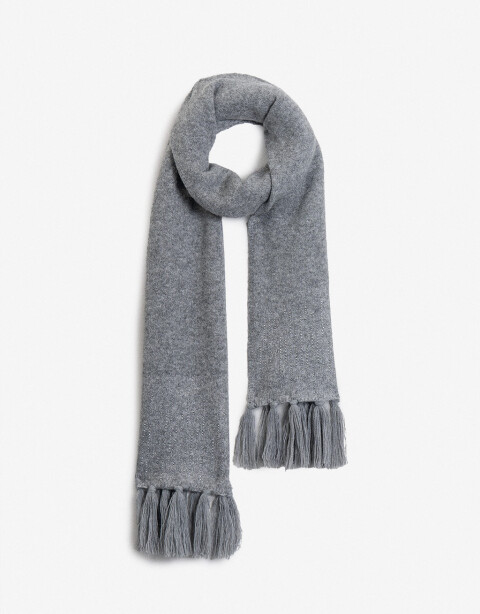 Bufandas Apliques: Hotfix/Bordado/Parches Bufanda Tejida Con Hotfixs - Gris Medio