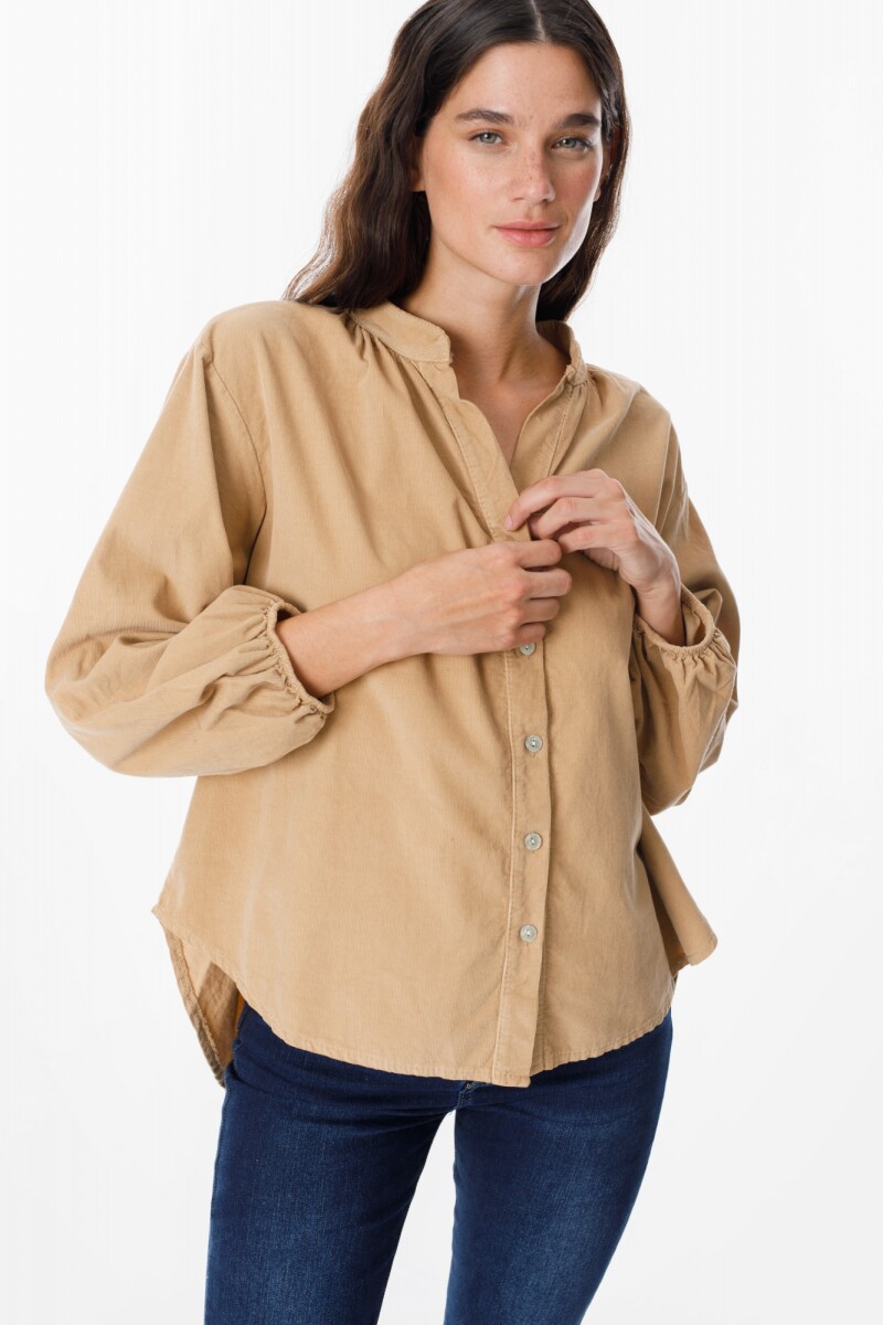 Camisa Poly Camel