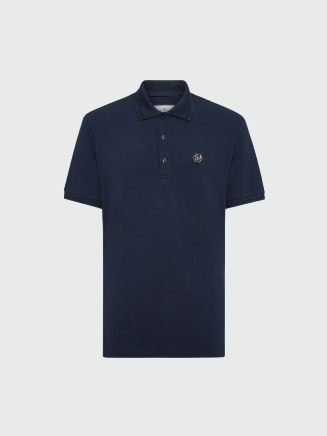 PHILIPP PLEIN - polo piqué azul marino Gothic Plein Azul