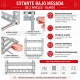 Estante bajo mesada de 2 niveles BLANCO