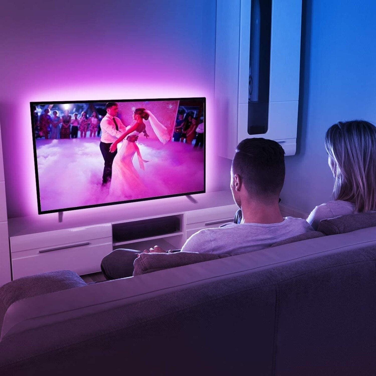 Rem Rgb Cinta Luces Led Tira Rgb 5050 5m Bluetooth + Control Rem — Atrix