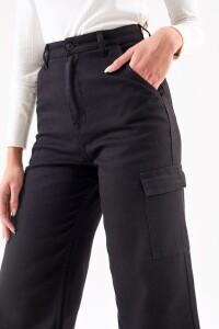 Cargo Wide Leg Negro Negro