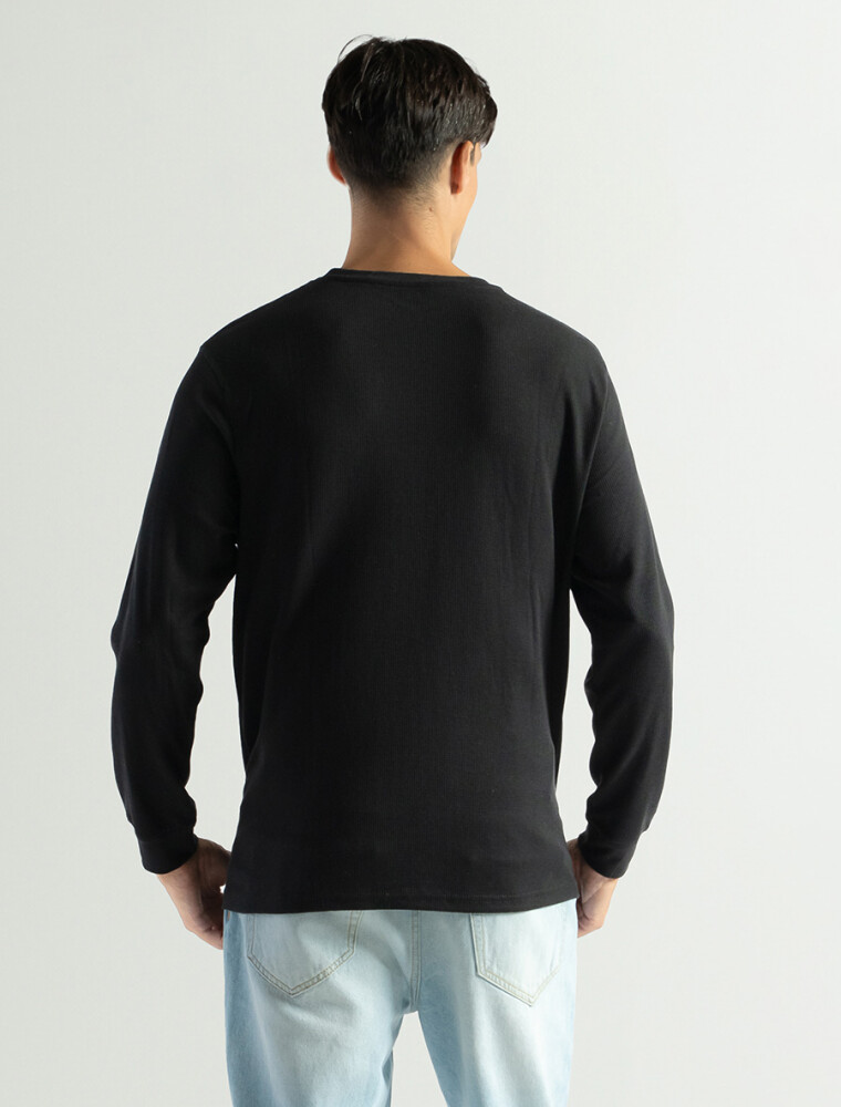 Remera Manga Larga Termal Negro