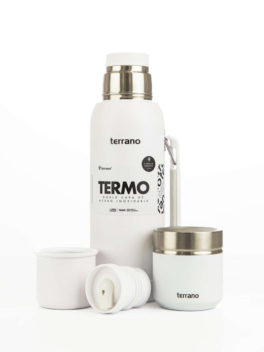 Kit Termo 1 LT Con Base De Silicona + Mate folkie - Blanco 