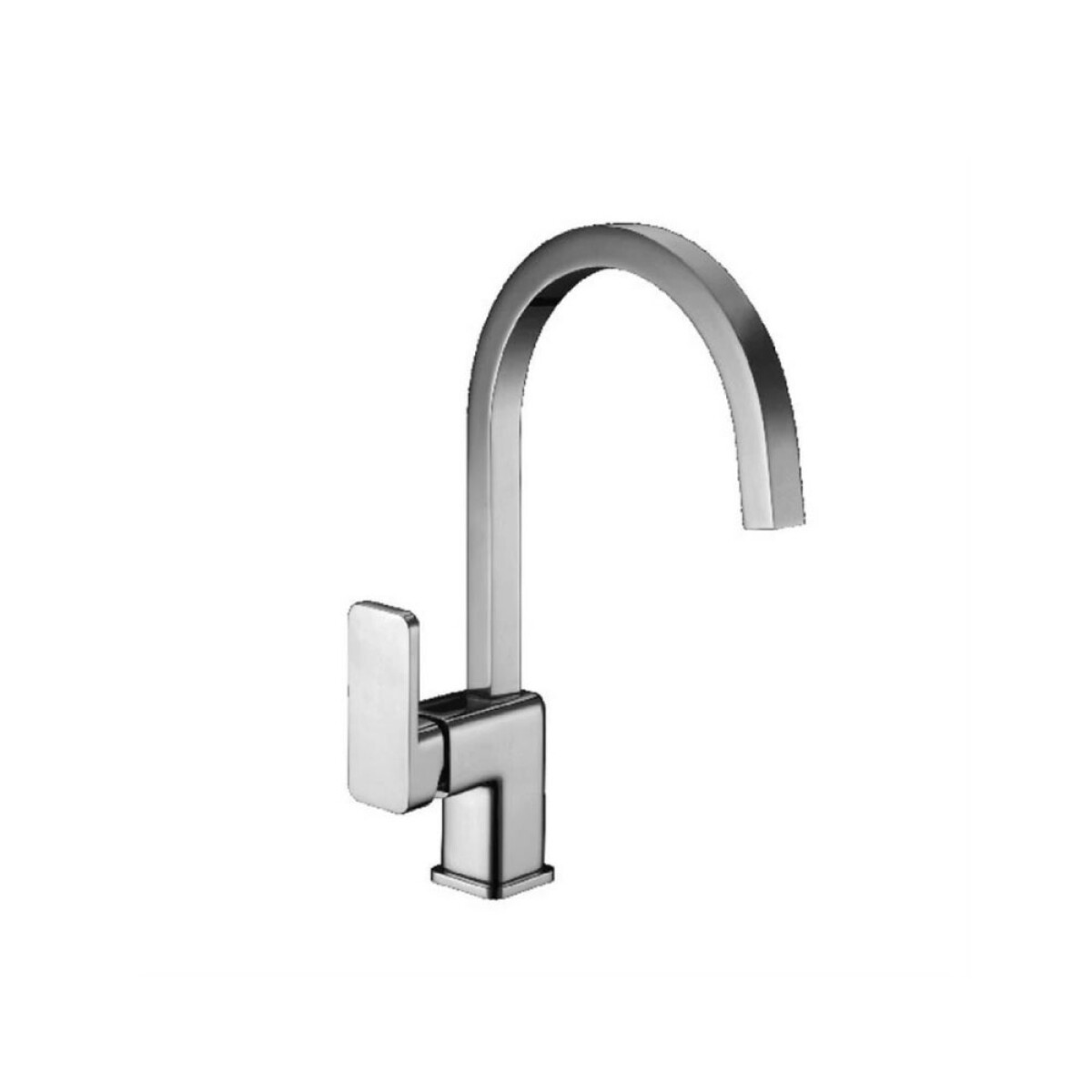 Griferia de Cocina para Mesada Monocomando Cromado con Pico Curvo Linea Sabina 