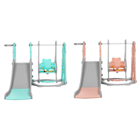 Set Infantil Tobogán 3 En 1 C/ Hamaca Y Aro De Basket Pla006003-c