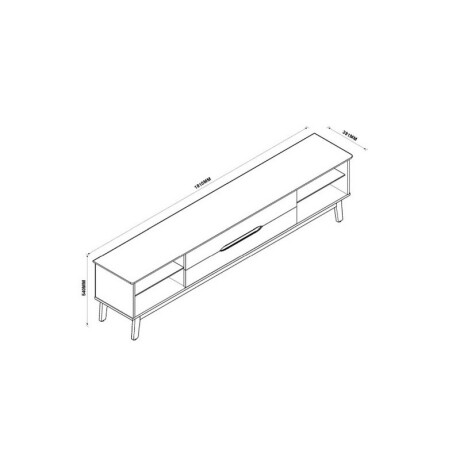 RACK NATIVA LIMIT 1,8 mts. BLANCO/NATURE RACK NATIVA LIMIT 1,8 mts. BLANCO/NATURE