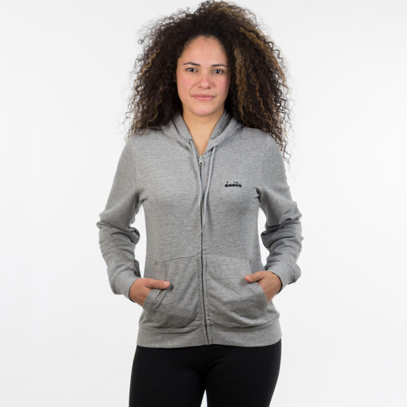 Diadora Ladies Hoodie With Zip - Grey Gris