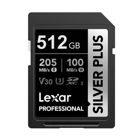 Memoria Sdxc Lexar Pro 512GB Silver Plus 001