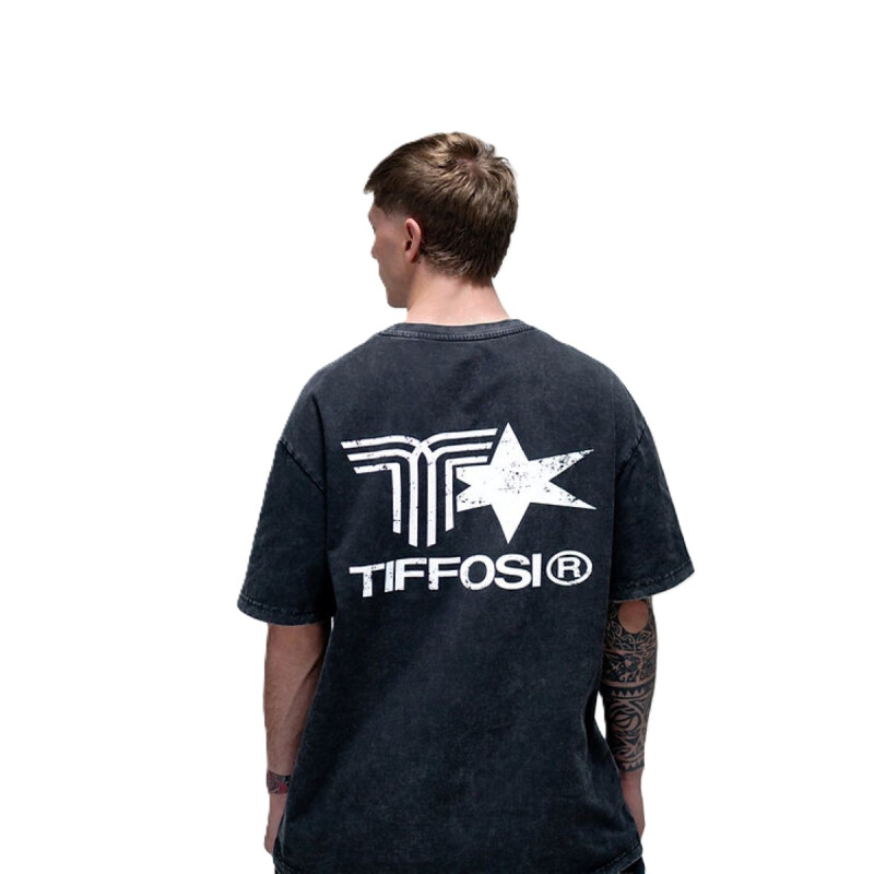 Remera de Hombre TIFFOSI Star Negro - Blanco