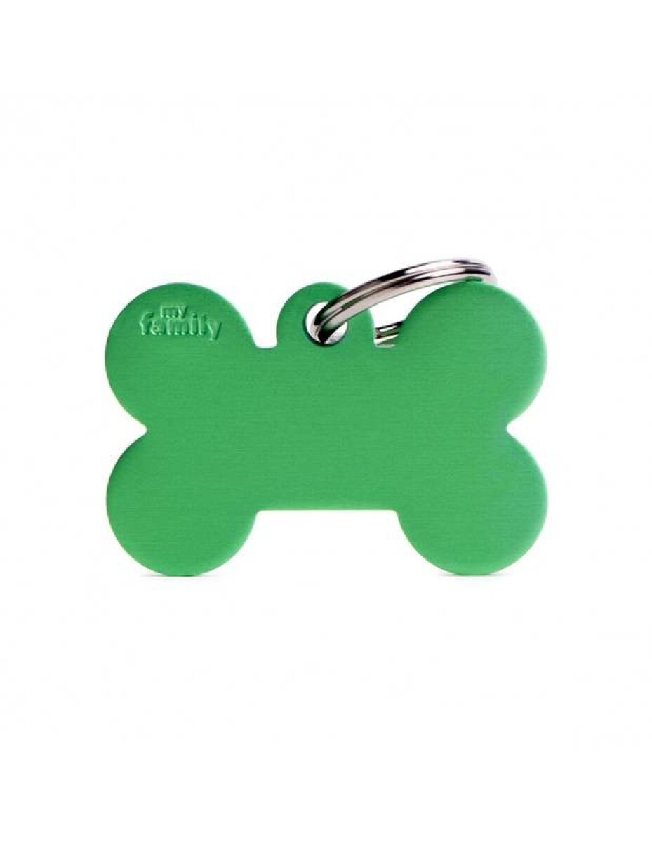CHAPA HUESO MY FAMILY MFB38 GRANDE ALUMINIO VERDE 