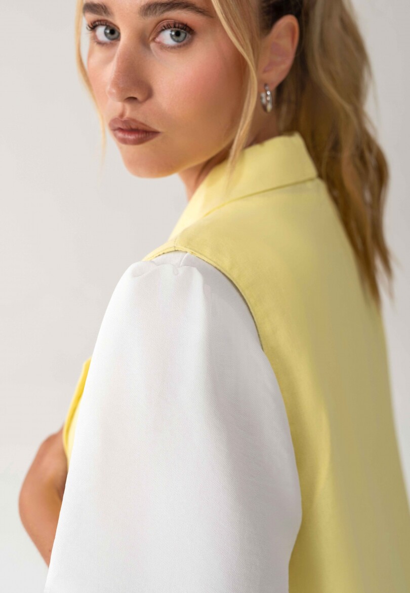 Chaleco de Lino eterna Amarillo
