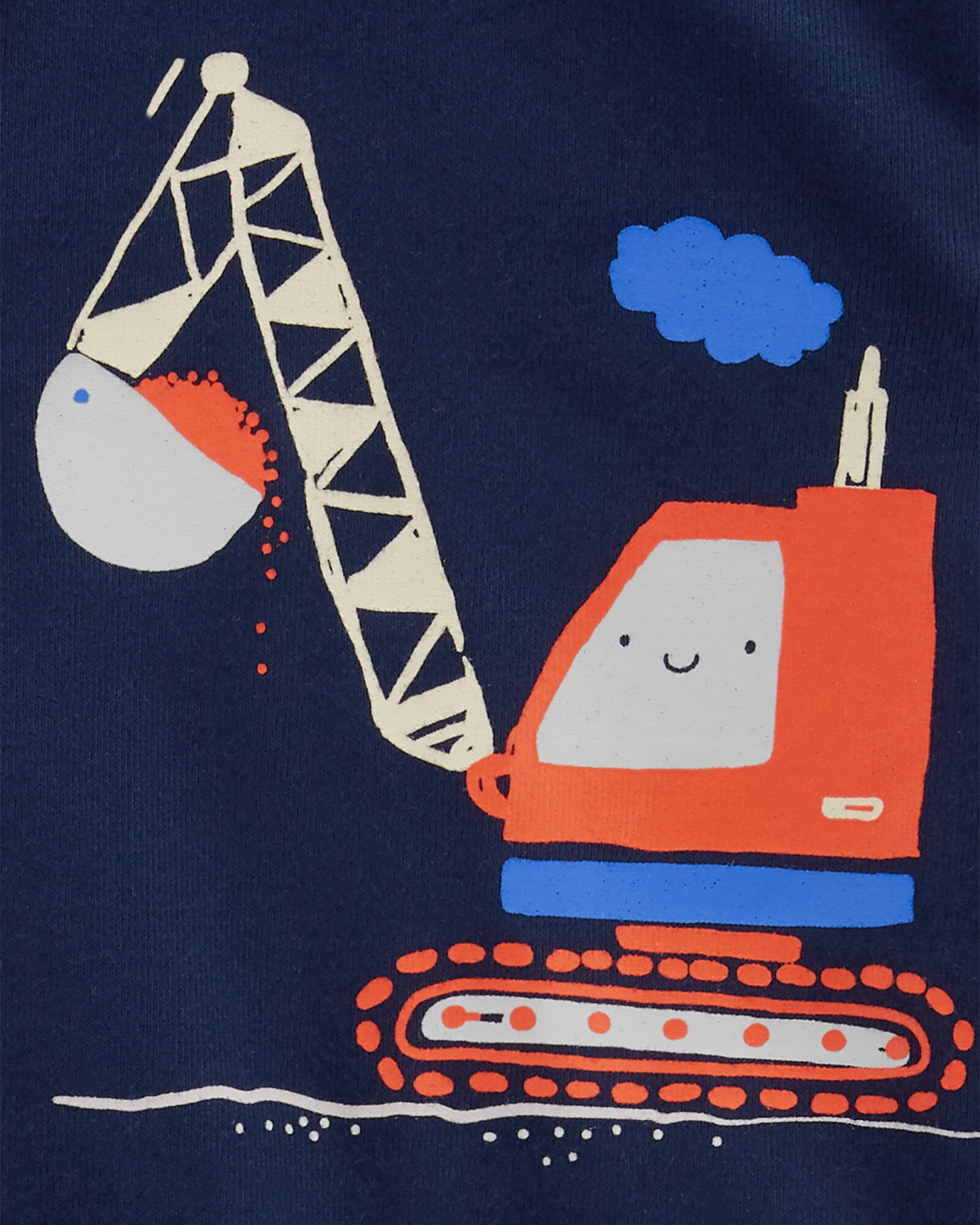 Set dos piezas pantalón y body de algodón estampa constructor Set dos piezas pantalón y body de algodón estampa constructor