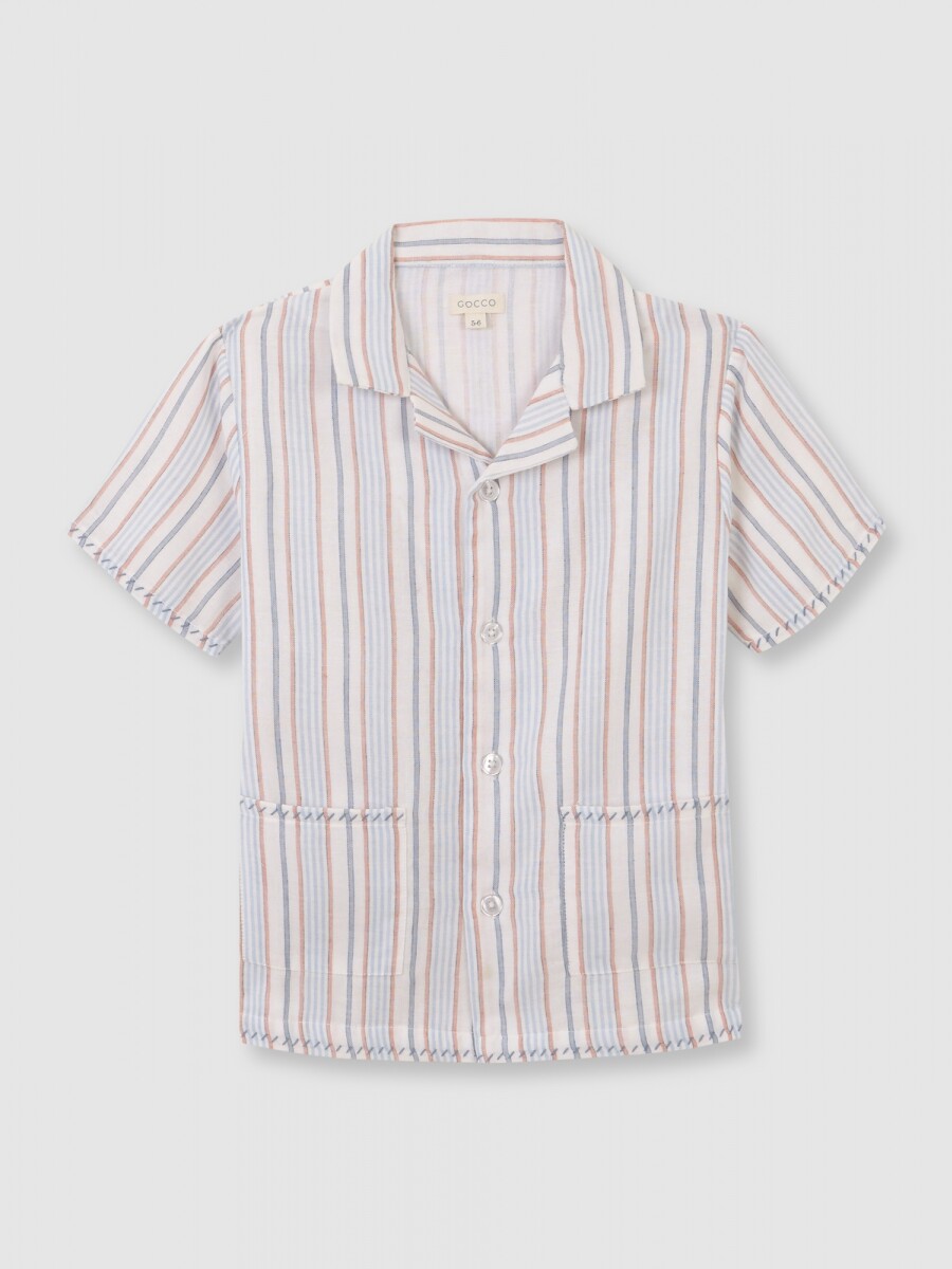 Pijama De Rayas Rosa