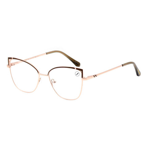 Lentes de vista Chilli Beans Cat Marrón/Dorado