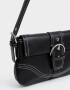 Bandoleras Bandolera Solapa Hebilla B&w - Negro
