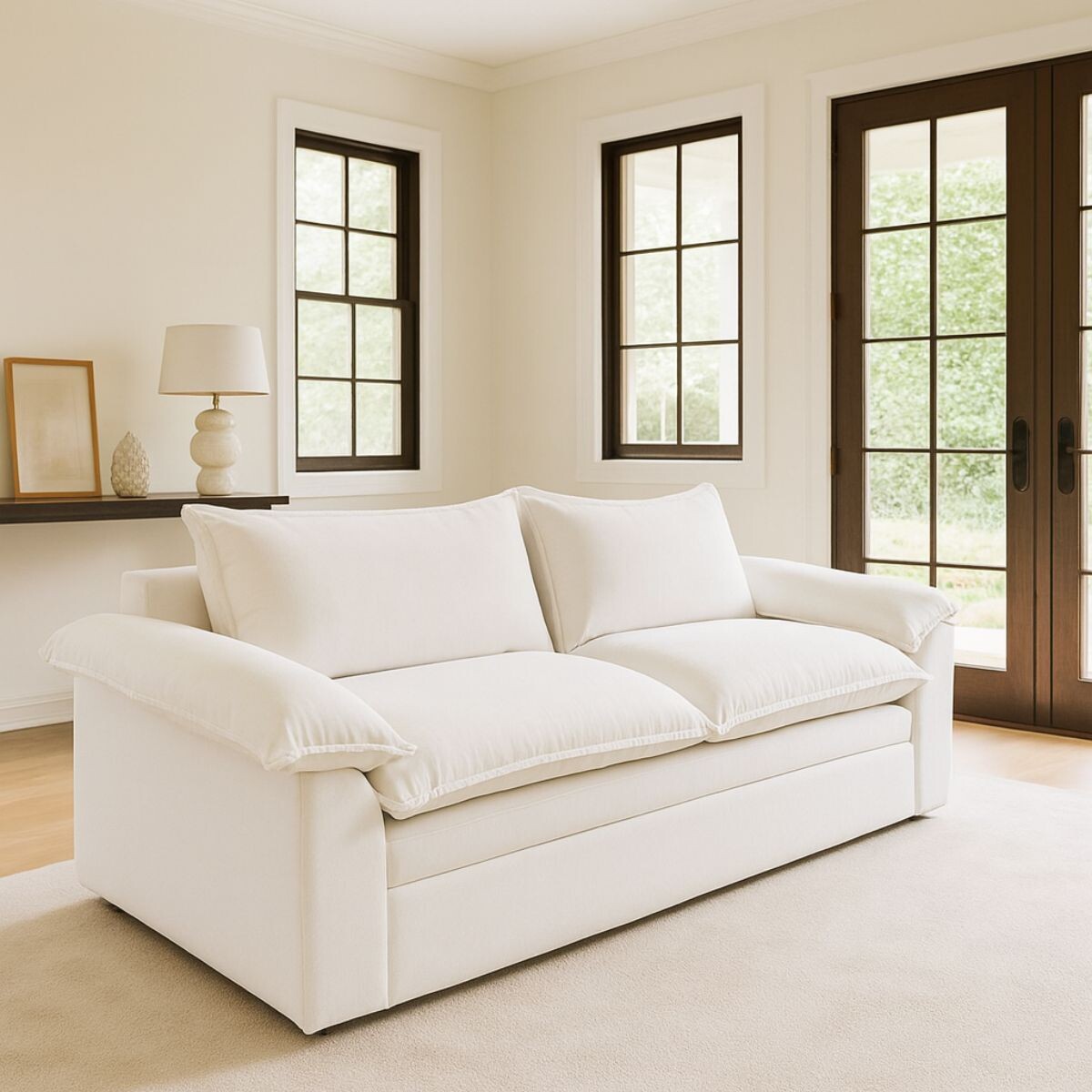 SOFÁ CAMA CHAMBER BLANCO 3 CUERPOS 