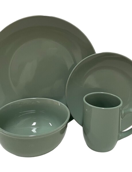 JUEGO VAJILLA 16PCS 27/18/16/385ML VERDE AGUA JUEGO VAJILLA 16PCS 27/18/16/385ML VERDE AGUA
