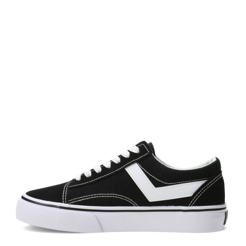 Championes Unisex PONY Casual Lona Gamuza Negro - Blanco