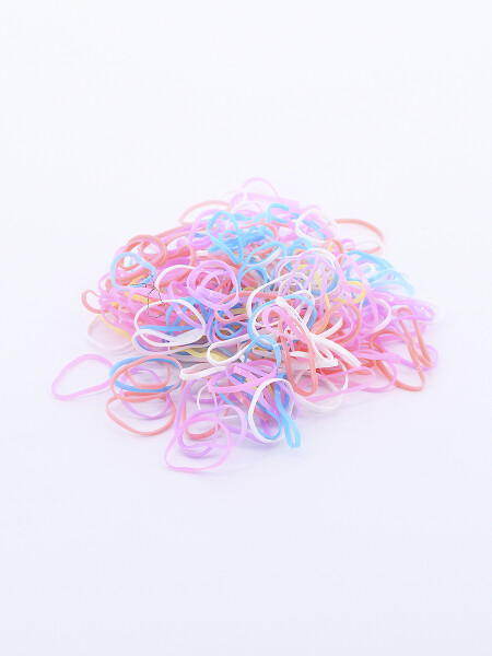 BOLSO CON GOMAS PARA PELO MULTICOLOR