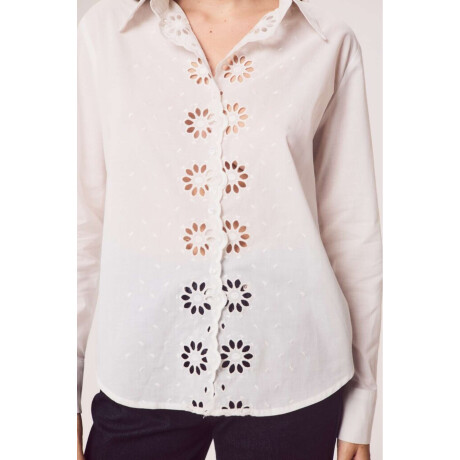 Camisa Broderie Nácar