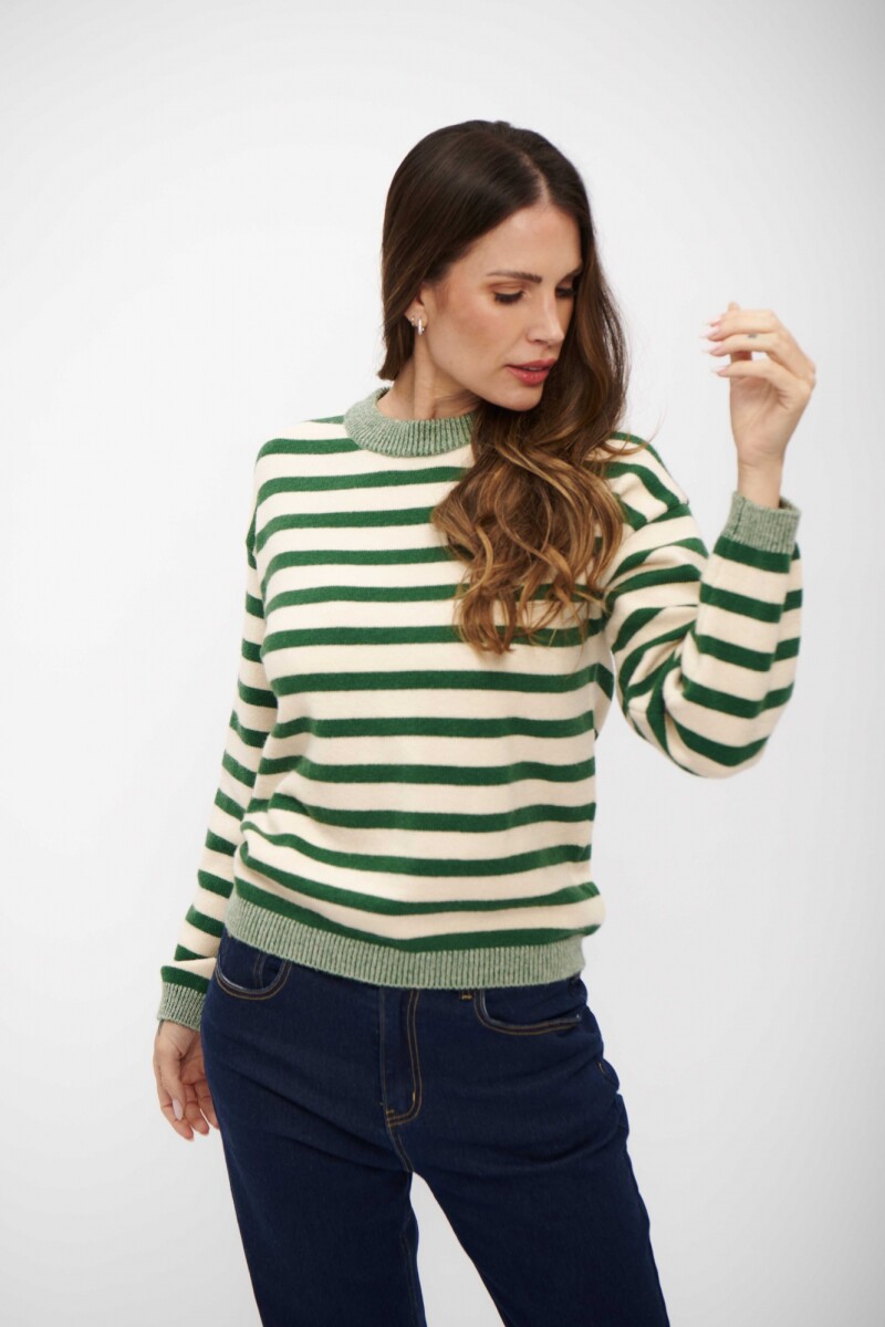 BUZO LIA CREMA VERDE