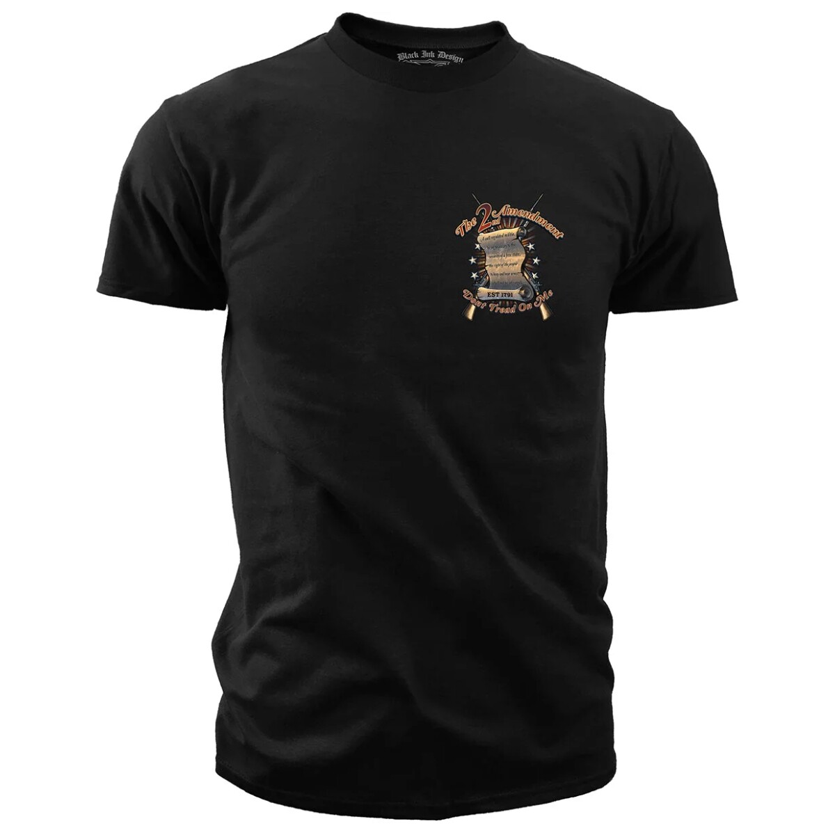 Remera con diseño militar - Black Ink - Don't Tread on Me 2nd Amendment 