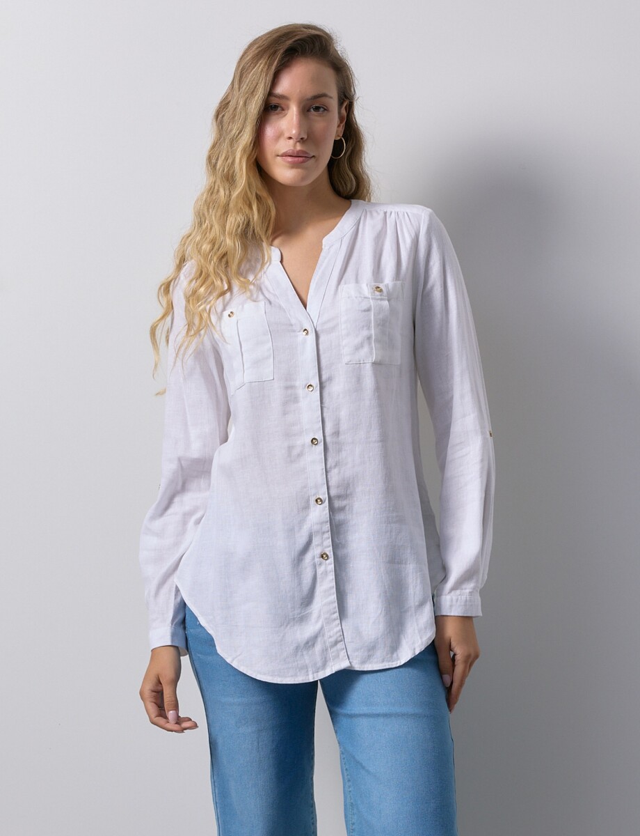 Blusa Lino - Blanco 