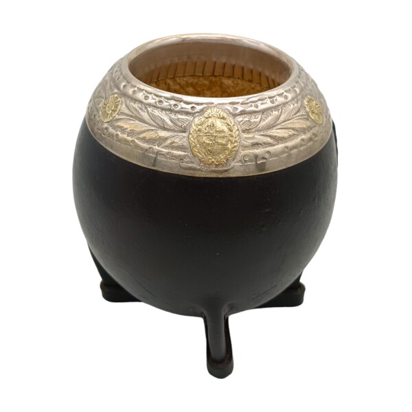 Mate torpedo Escudo Nacional linea Bresciani - Plata y oro - MTTO11 Negrouniforme