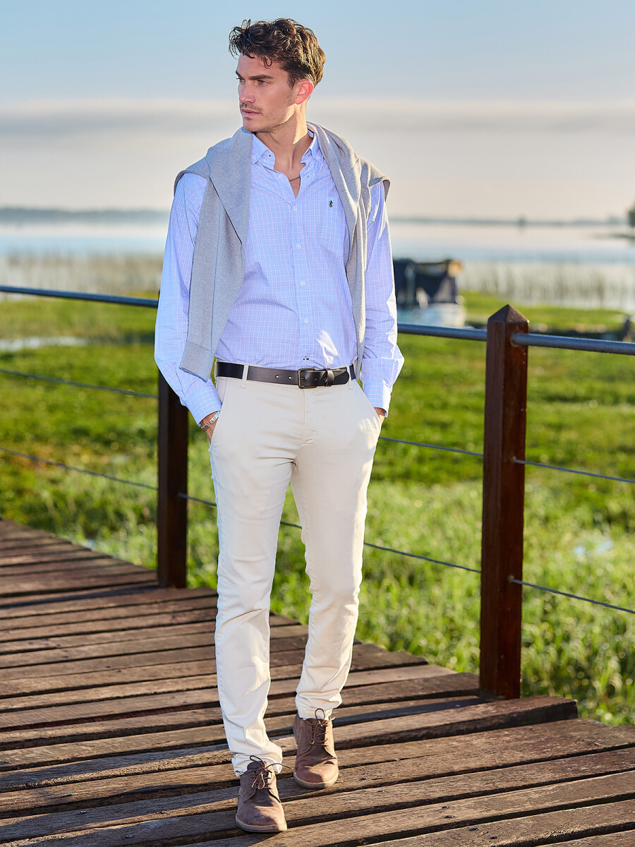 Pantalón Pigmentado - Beige Claro 
