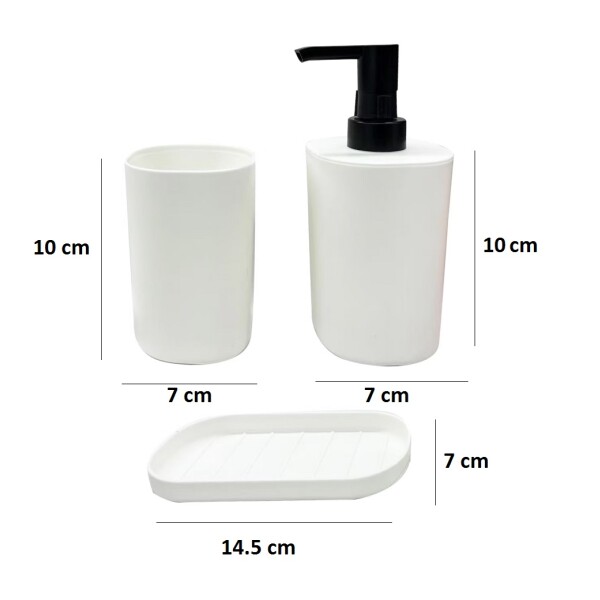Set accesorios de baño blanco