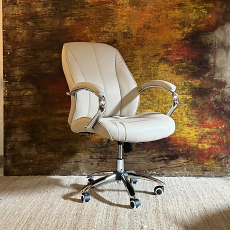 Silla De Oficina Rt-359b Beige Beige