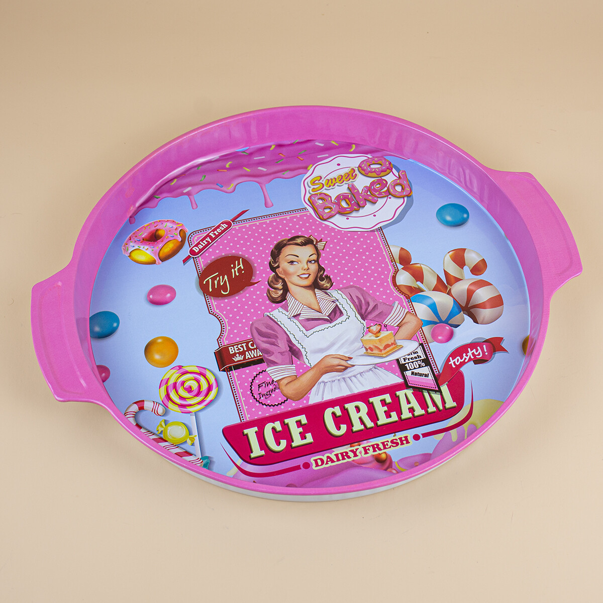 Bandeja Circular Vintage - Ice Cream 