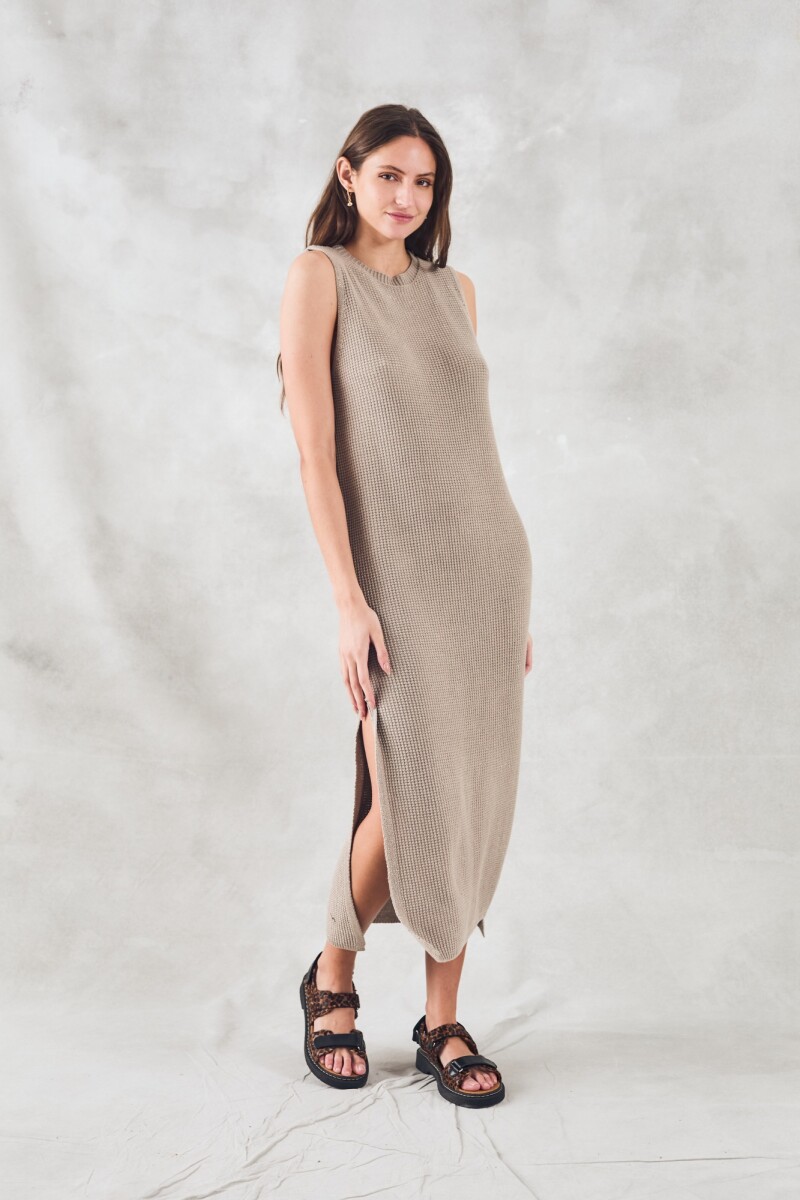 Vestido Halter Tejido Lurex Vizón