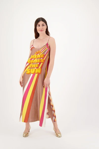 VESTIDO LARGO Mostaza